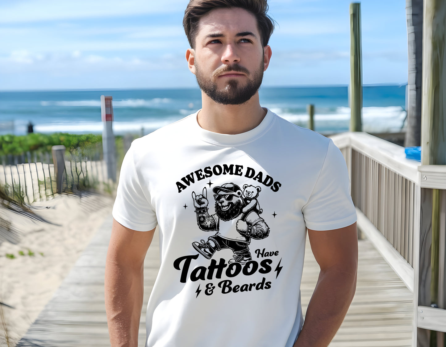 Papás increíbles: tatuajes y barbas