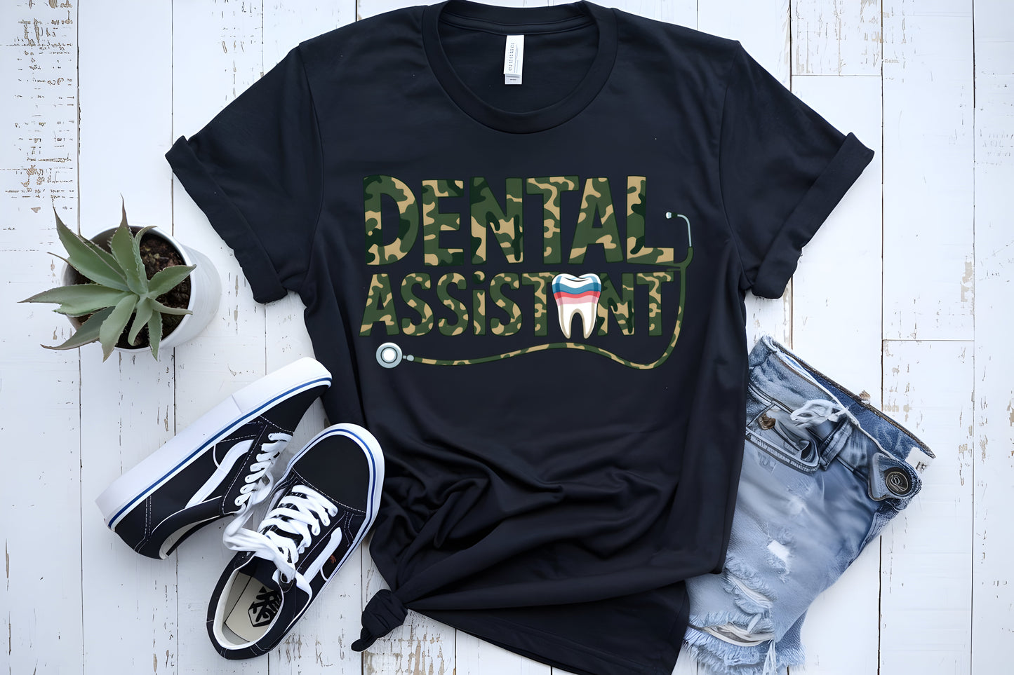 Camuflaje de asistente dental