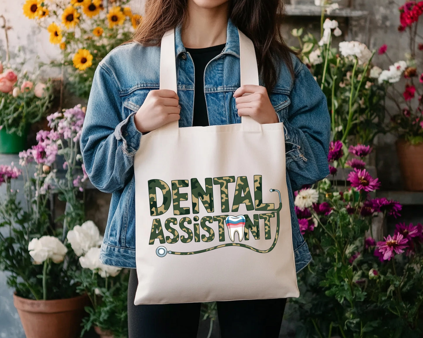 Bolsa grande de lona - Camuflaje de asistente dental