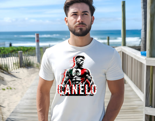 Camisetas de Canelo - Bandera mexicana de Canelo en el pecho