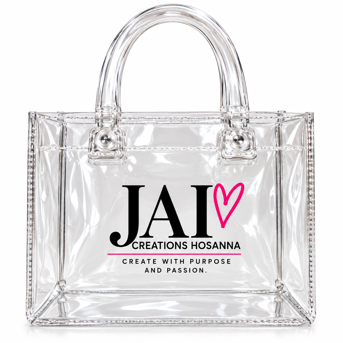 Custom Clear Gift Bags with UV DTF Logo (BULK)