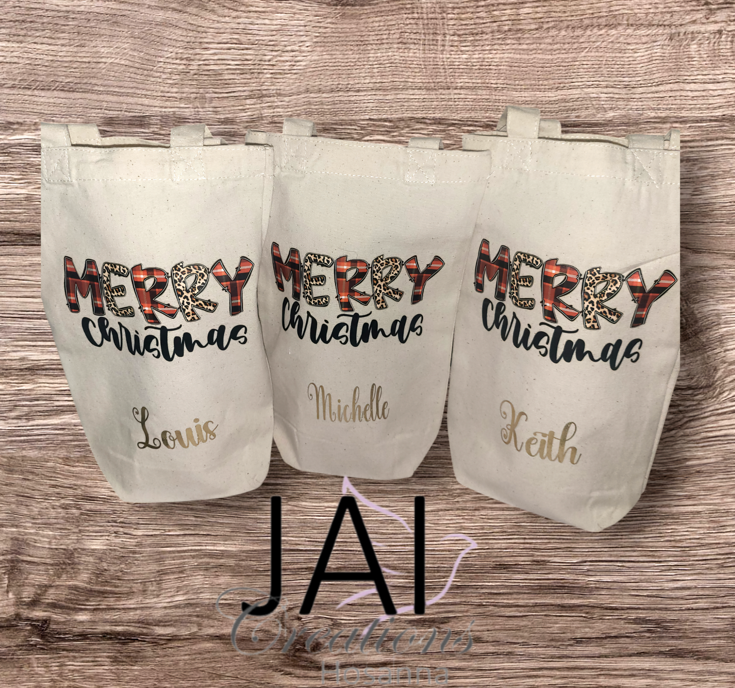 Bolsa de lona con motivo de vino