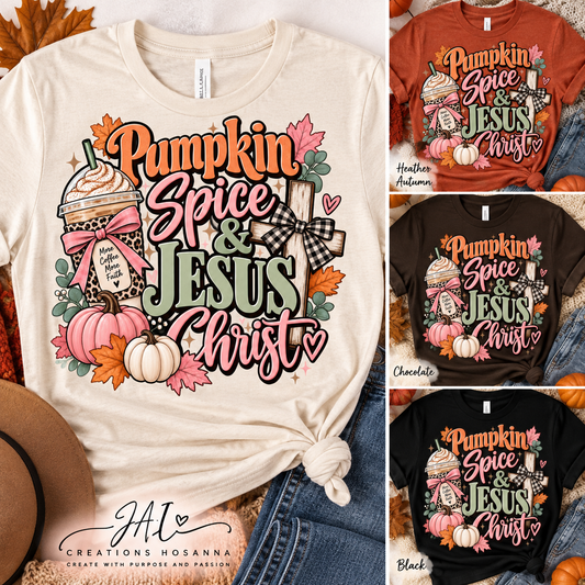 Pumpkin Spice Jesus DTF Transfer