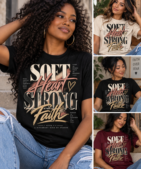 Soft Heart Strong Faith DTF Transfer